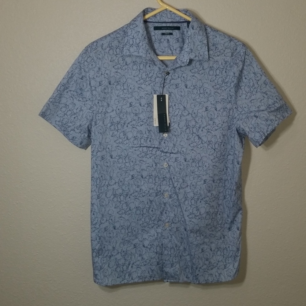 Blue button up shirt